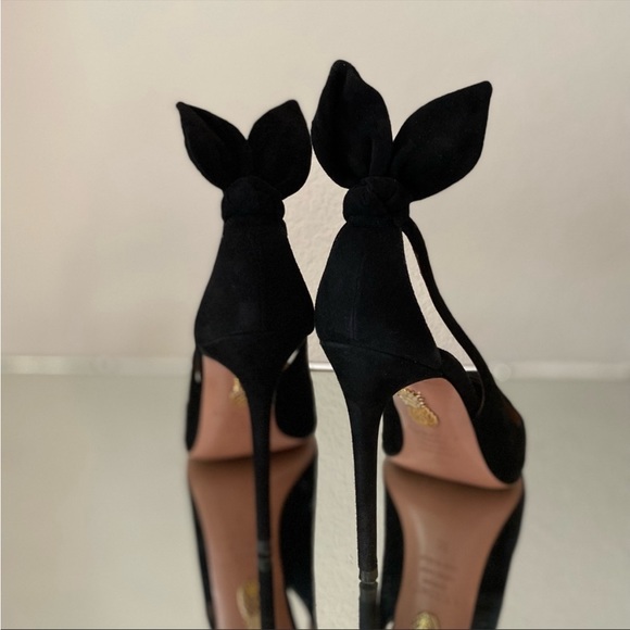 EUC🖤AQUAZZURA Deneuve suede heel pump - Picture 10 of 16